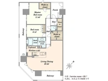 【千葉県/千葉市美浜区幕張西】リビオ海浜幕張ラヴィアンコート 間取り図