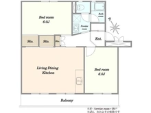 【千葉県/船橋市山手】コープ船橋 B棟 間取り図