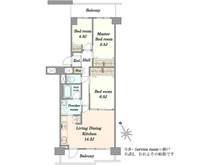 【千葉県/習志野市津田沼】津田沼ハイライズ 間取り図