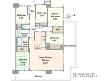 【千葉県/習志野市東習志野】ユトリシア 四番街 間取り図