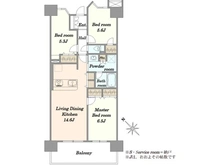 【千葉県/千葉市美浜区高洲】プレミスト稲毛海岸 間取り図