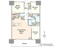 【千葉県/千葉市美浜区若葉】幕張ベイパーク　ミッドスクエアタワー 間取り図