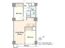 【千葉県/松戸市二ツ木】ルネ松戸 間取り図