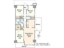 【千葉県/千葉市若葉区桜木】モアクレスト千葉 間取り図