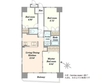 【千葉県/船橋市二宮】グリーンコーポ津田沼タウンヒルズ 間取り図