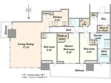 【千葉県/千葉市美浜区若葉】幕張ベイパーク　ライズゲートタワー 間取り図