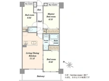 【千葉県/千葉市中央区中央】アプレ千葉センターコート 間取り図