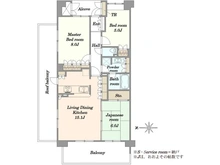 【千葉県/船橋市薬円台】ハートフィールズ薬園台ハイライズ 間取り図