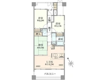 【埼玉県/所沢市けやき台】ヴィルヌーブ新所沢 間取り図