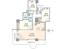 【埼玉県/所沢市御幸町】所沢スカイライズタワー 間取り図