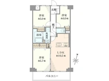 【東京都/東村山市美住町】ライオンズマンション久米川第3 間取り図
