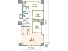 【埼玉県/所沢市東町】グラシスタワー所沢 間取り図