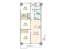 【東京都/東村山市美住町】ライオンズマンション東村山第2 間取り図