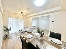 【埼玉県/新座市野火止】ライオンズマンション朝霞台南 リビング・ダイニング：隣の洋室を開けていただくことで、約19帖のLDKとしてお使いいただけます