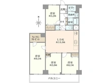 【埼玉県/新座市野火止】武蔵野北スカイハイツ1号棟 間取り図