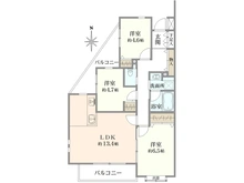 【東京都/東村山市久米川町】東村山北パーク・ホームズ 間取り図