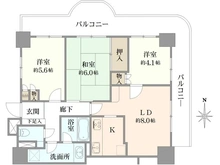 【埼玉県/所沢市寿町】東急ドエル・コンセールタワー所沢 間取り図