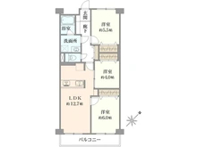 【埼玉県/所沢市若松町】所沢ハイコーポマンション 間取り図