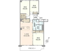 【埼玉県/入間市春日町】入間ビレッジ 8号棟 間取り図