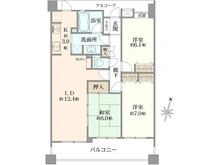 【東京都/東村山市野口町】レクセルマンション東村山 間取り図