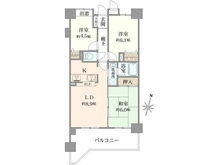【埼玉県/所沢市東所沢和田】ダイアパレスパークサイド東所沢 間取り図