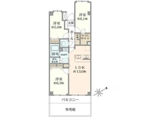 【埼玉県/所沢市小手指町】西武小手指ハイツA棟 間取り図