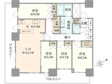 【埼玉県/所沢市東町】ブランズタワー所沢 間取り図
