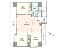 【埼玉県/さいたま市大宮区吉敷町】ローヤルシティ大宮吉敷町 間取り図