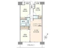 【埼玉県/川越市菅原町】ライオンズマンション川越駅東 間取り図