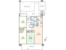 【埼玉県/狭山市新狭山】プライディア新狭山 間取り図