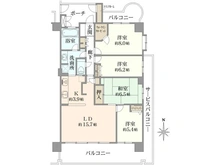 【埼玉県/草加市花栗】ルネ・マザーズシティ 北棟 間取り図