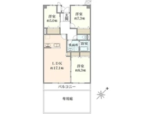 【埼玉県/入間郡三芳町みよし台】東武みずほ台サンライトマンション E棟 間取り図
