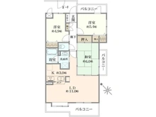【埼玉県/富士見市関沢】コスモ鶴瀬 間取り図