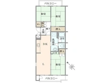 【埼玉県/富士見市西みずほ台】みずほ台団地 6-1号棟 間取り図