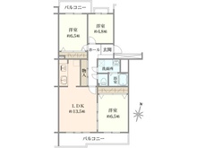 【埼玉県/所沢市緑町】プラザシティ新所沢緑町第一 2号棟 間取り図