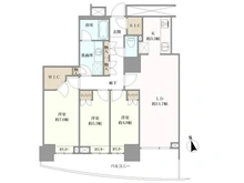 【東京都/品川区東五反田】オーバルコート大崎住宅棟　ザ・パークタワー東京サウス 間取り図