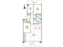 【大阪府/豊中市東泉丘】ジオ緑地公園一番館 間取り図