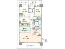 【埼玉県/さいたま市緑区美園】センターフィールド浦和美園弐番街ミッドランド 間取り図