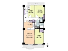 【千葉県/松戸市新松戸】サンライトパストラル壱番街D棟 間取り図