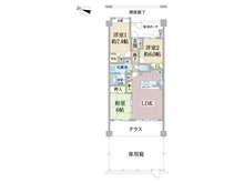 【千葉県/流山市東初石】ダイアパレスコータ・コートサウス・ウエスト 間取り図