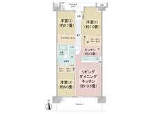 【神奈川県/海老名市国分南】ルネ・エアズヒルＩＶ番館 間取り図