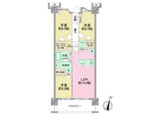 【神奈川県/横浜市神奈川区三枚町】クレストフォルム横浜片倉町 間取り図