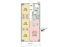 【東京都/調布市多摩川】ネオコーポ調布 間取り図
