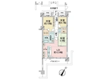 【東京都/多摩市鶴牧】Dグラフォート多摩センターガーデンサンクタム 間取り図