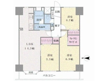 【神奈川県/川崎市麻生区高石】キャッスル百合ヶ丘 間取り図