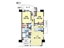 【神奈川県/横浜市港北区樽町】ヒューマンスクエア綱島 間取り図