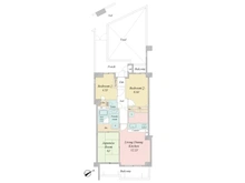 【神奈川県/川崎市宮前区土橋】ヴィルヌーブ鷺沼2番館 間取り図