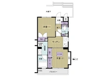 【東京都/目黒区柿の木坂】レ・ベント柿の木坂 間取り図