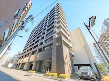 【東京都/中央区日本橋浜町】クレヴィア日本橋浜町公園 外観：モダニズムをテーマとしたファザードデザイン