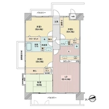【埼玉県/戸田市喜沢南】ローヤルシティ川口西 間取り図